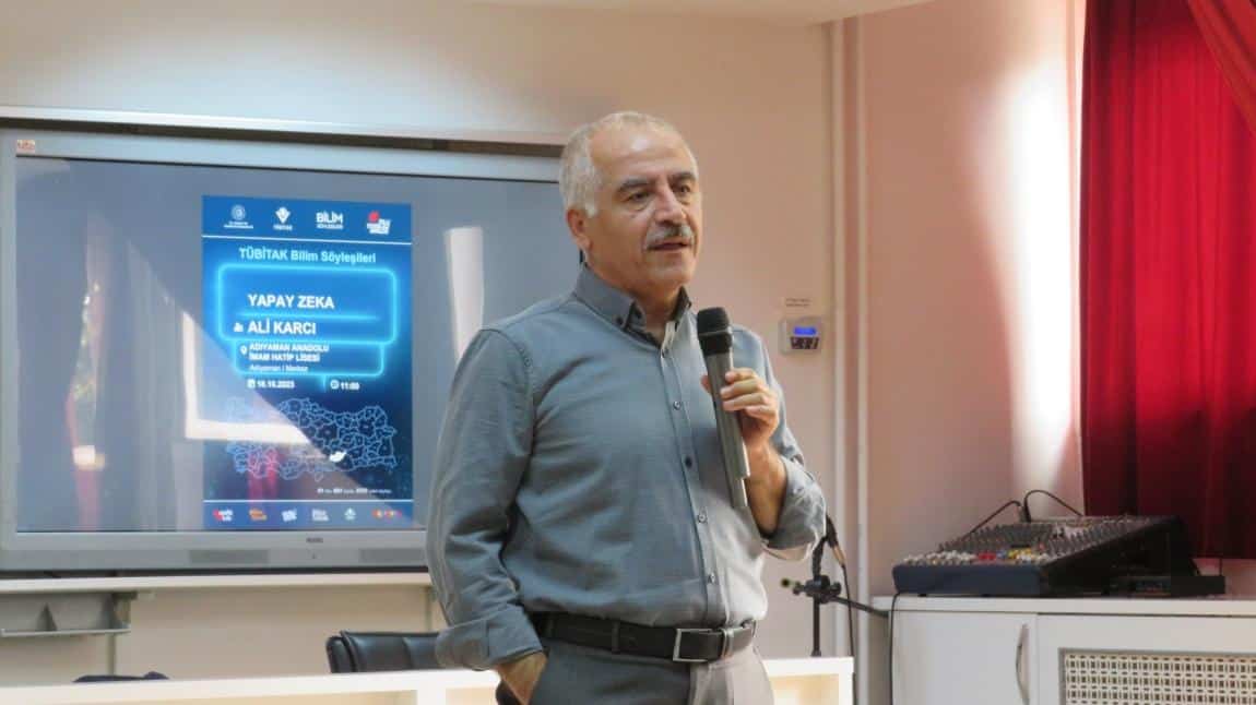 Tübitak Bilim Söyleşileri Kapsamında Prof. Dr. Ali KARCI Okulumuzda
